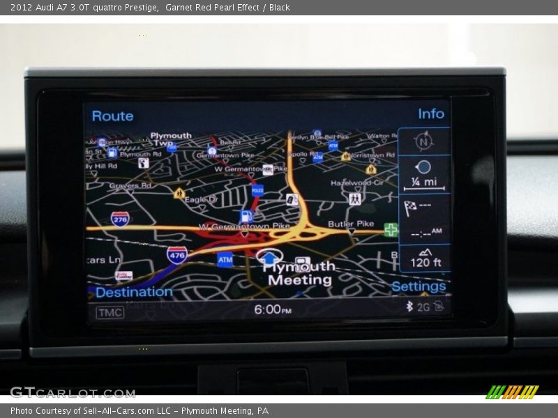 Garnet Red Pearl Effect / Black 2012 Audi A7 3.0T quattro Prestige