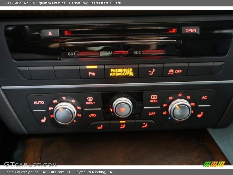 Garnet Red Pearl Effect / Black 2012 Audi A7 3.0T quattro Prestige