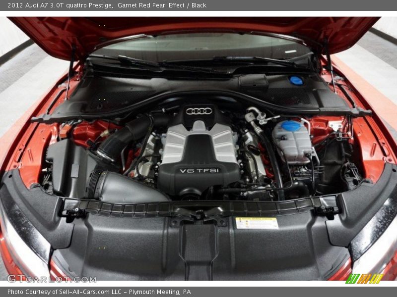 Garnet Red Pearl Effect / Black 2012 Audi A7 3.0T quattro Prestige