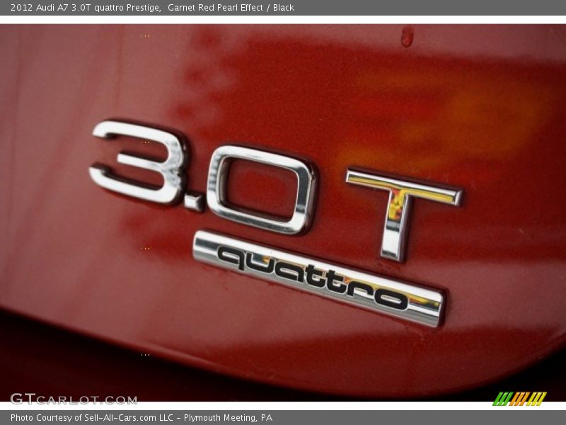 Garnet Red Pearl Effect / Black 2012 Audi A7 3.0T quattro Prestige