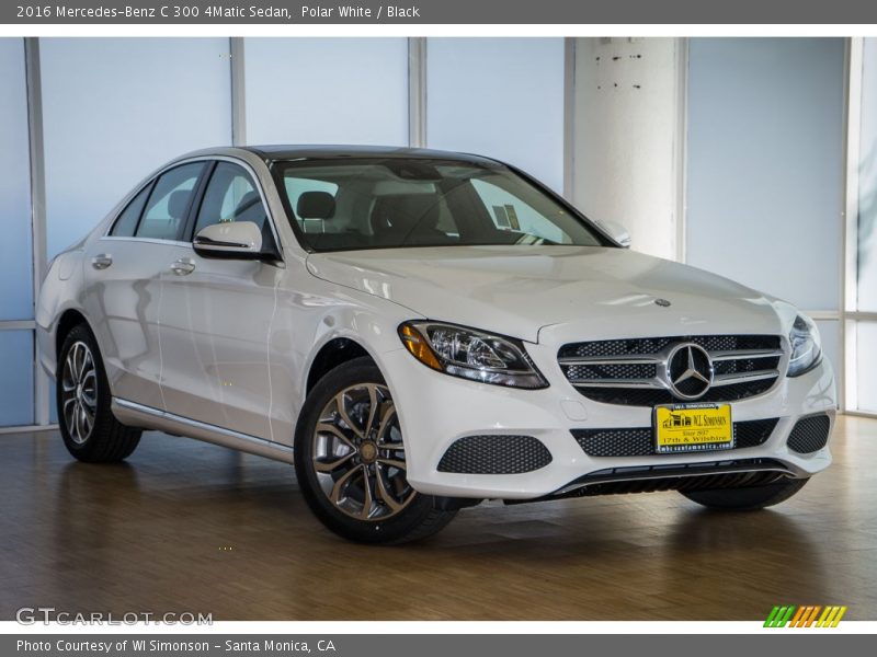 Polar White / Black 2016 Mercedes-Benz C 300 4Matic Sedan