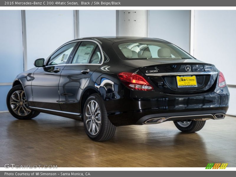 Black / Silk Beige/Black 2016 Mercedes-Benz C 300 4Matic Sedan