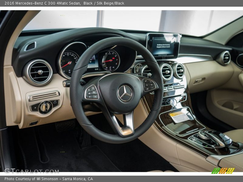 Black / Silk Beige/Black 2016 Mercedes-Benz C 300 4Matic Sedan