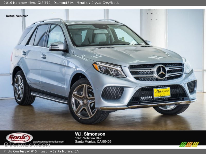 Diamond Silver Metallic / Crystal Grey/Black 2016 Mercedes-Benz GLE 350