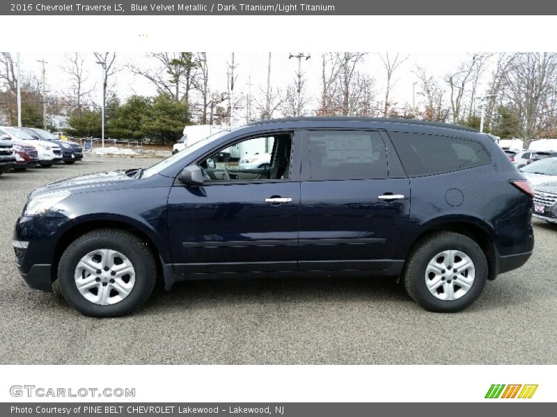 Blue Velvet Metallic / Dark Titanium/Light Titanium 2016 Chevrolet Traverse LS