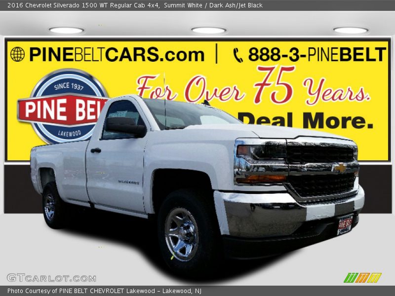 Summit White / Dark Ash/Jet Black 2016 Chevrolet Silverado 1500 WT Regular Cab 4x4