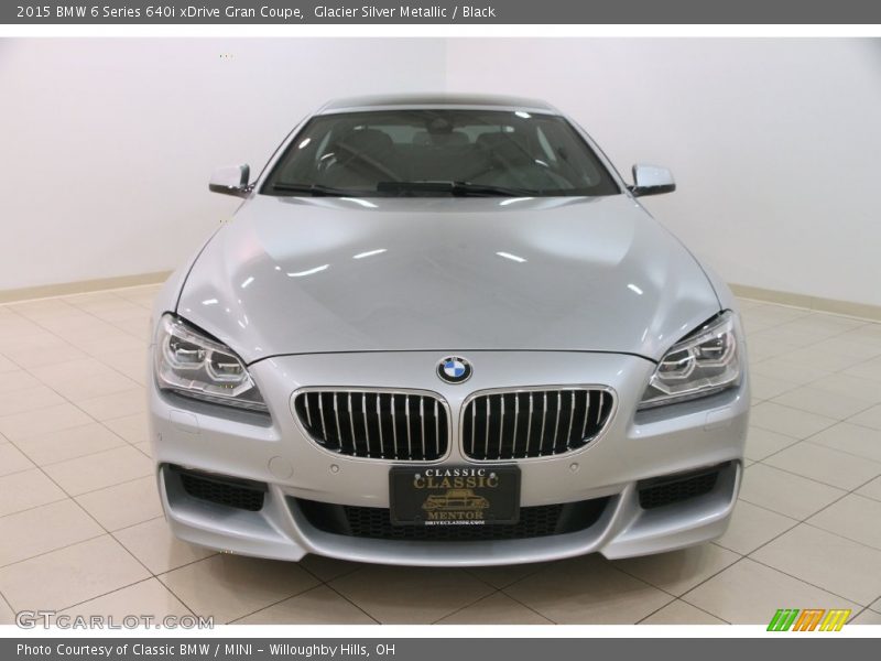 Glacier Silver Metallic / Black 2015 BMW 6 Series 640i xDrive Gran Coupe