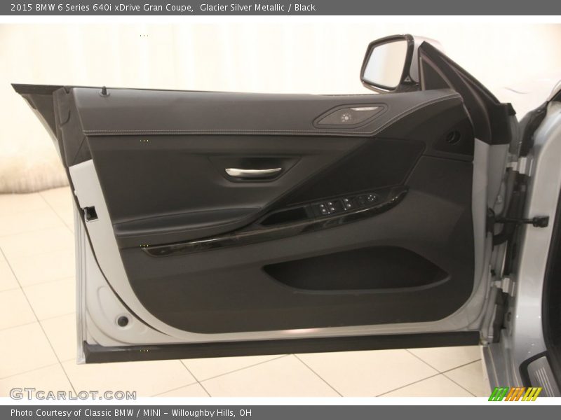 Glacier Silver Metallic / Black 2015 BMW 6 Series 640i xDrive Gran Coupe