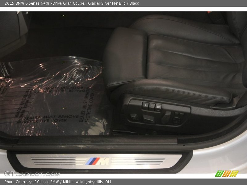 Glacier Silver Metallic / Black 2015 BMW 6 Series 640i xDrive Gran Coupe
