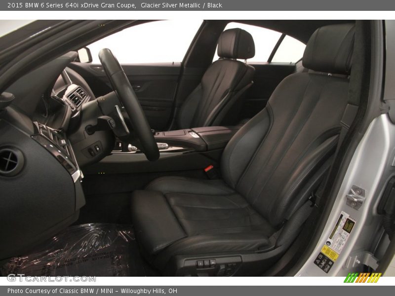 Glacier Silver Metallic / Black 2015 BMW 6 Series 640i xDrive Gran Coupe