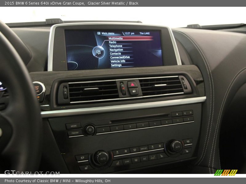 Glacier Silver Metallic / Black 2015 BMW 6 Series 640i xDrive Gran Coupe