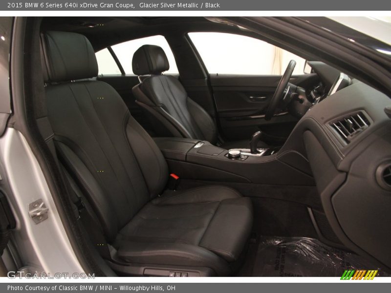 Glacier Silver Metallic / Black 2015 BMW 6 Series 640i xDrive Gran Coupe