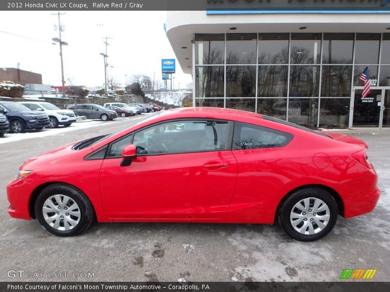 Rallye Red / Gray 2012 Honda Civic LX Coupe