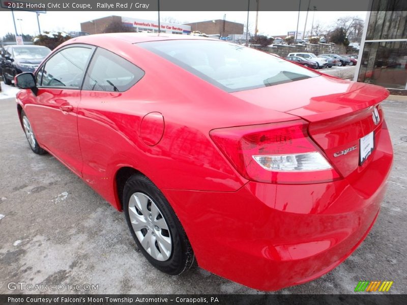 Rallye Red / Gray 2012 Honda Civic LX Coupe