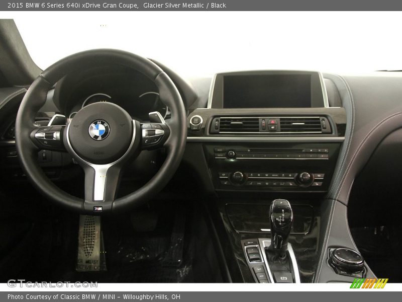 Glacier Silver Metallic / Black 2015 BMW 6 Series 640i xDrive Gran Coupe