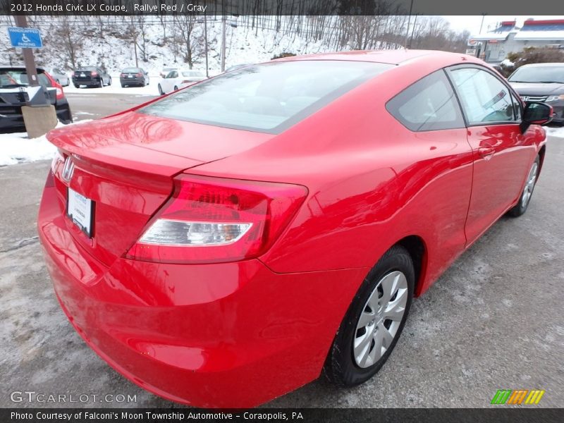 Rallye Red / Gray 2012 Honda Civic LX Coupe