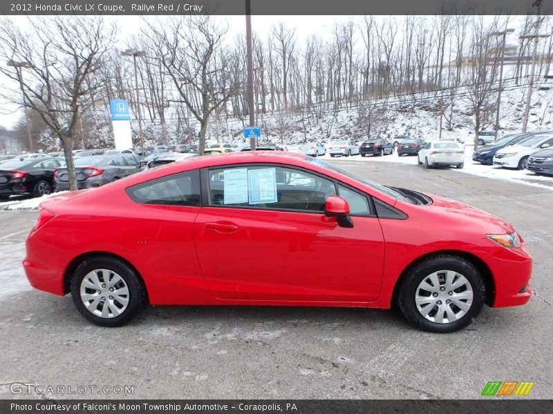 Rallye Red / Gray 2012 Honda Civic LX Coupe