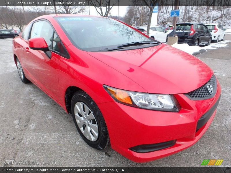Rallye Red / Gray 2012 Honda Civic LX Coupe
