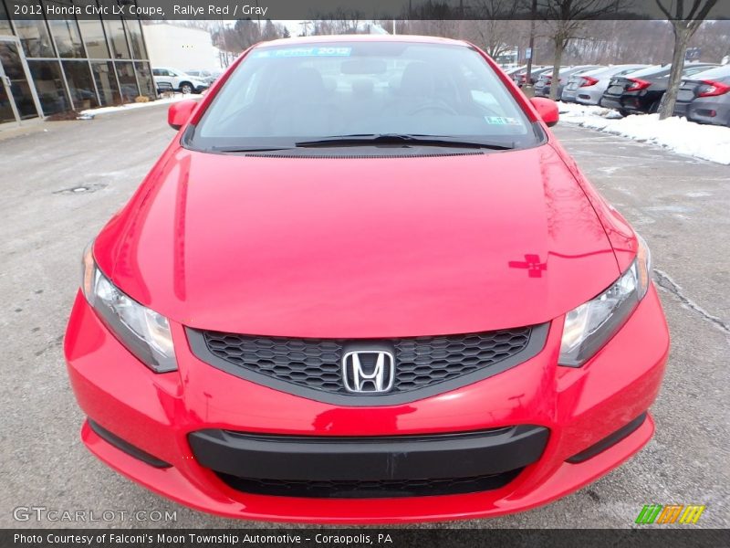 Rallye Red / Gray 2012 Honda Civic LX Coupe