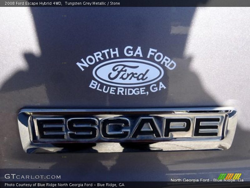 Tungsten Grey Metallic / Stone 2008 Ford Escape Hybrid 4WD