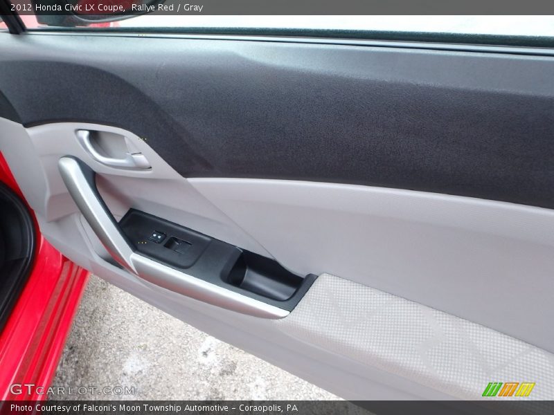 Rallye Red / Gray 2012 Honda Civic LX Coupe