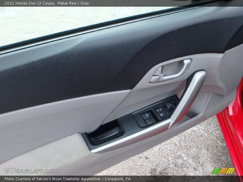 Rallye Red / Gray 2012 Honda Civic LX Coupe
