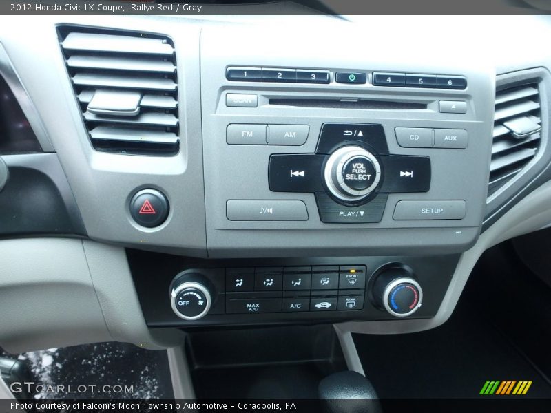 Rallye Red / Gray 2012 Honda Civic LX Coupe