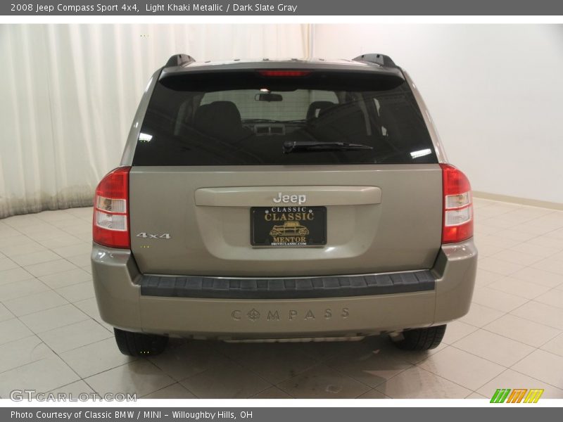Light Khaki Metallic / Dark Slate Gray 2008 Jeep Compass Sport 4x4