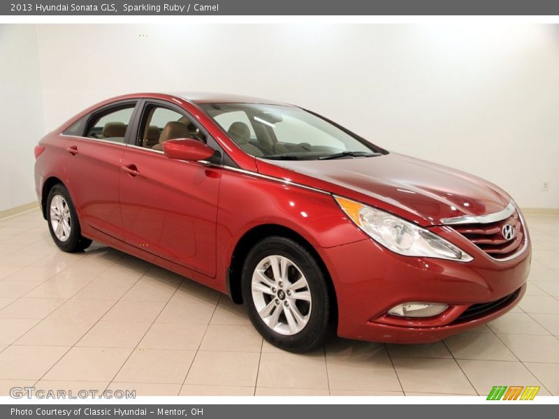 Sparkling Ruby / Camel 2013 Hyundai Sonata GLS