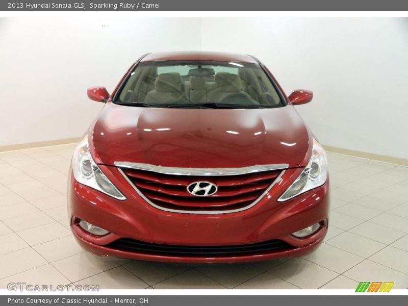Sparkling Ruby / Camel 2013 Hyundai Sonata GLS