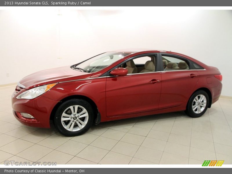 Sparkling Ruby / Camel 2013 Hyundai Sonata GLS