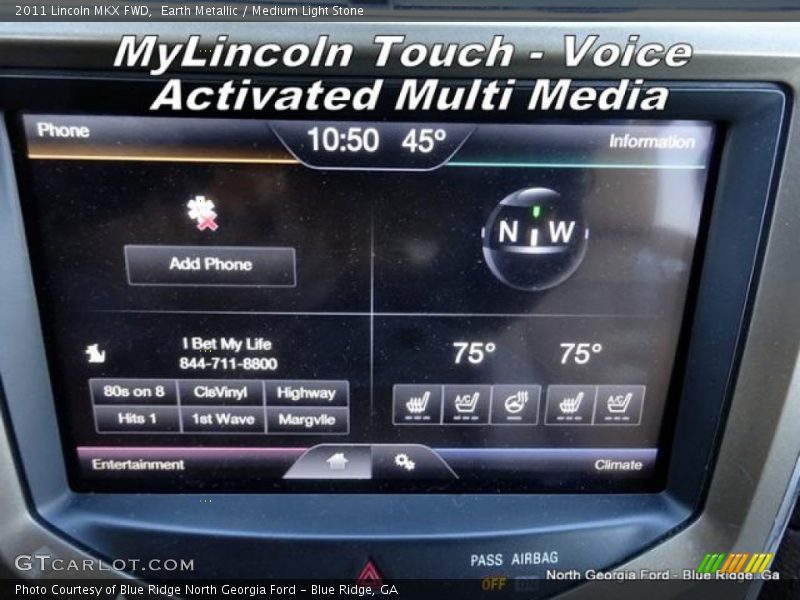 Earth Metallic / Medium Light Stone 2011 Lincoln MKX FWD