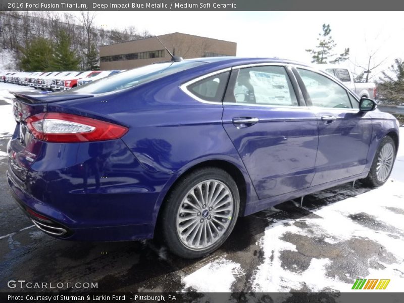 Deep Impact Blue Metallic / Medium Soft Ceramic 2016 Ford Fusion Titanium