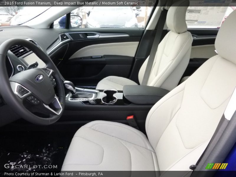 Deep Impact Blue Metallic / Medium Soft Ceramic 2016 Ford Fusion Titanium