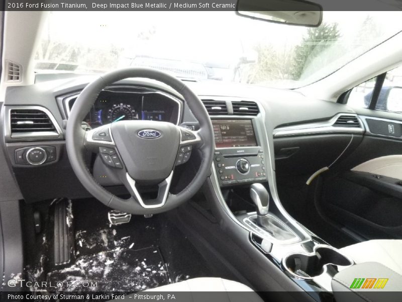 Deep Impact Blue Metallic / Medium Soft Ceramic 2016 Ford Fusion Titanium