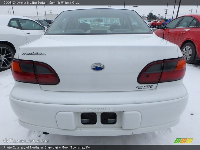 Summit White / Gray 2003 Chevrolet Malibu Sedan