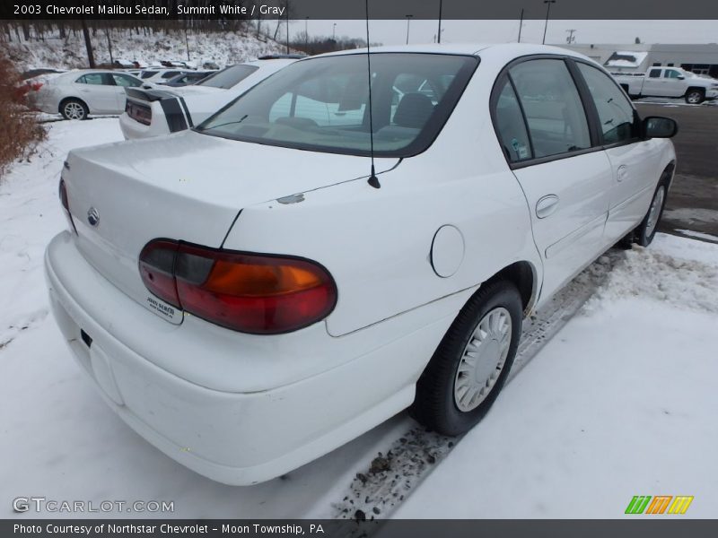 Summit White / Gray 2003 Chevrolet Malibu Sedan