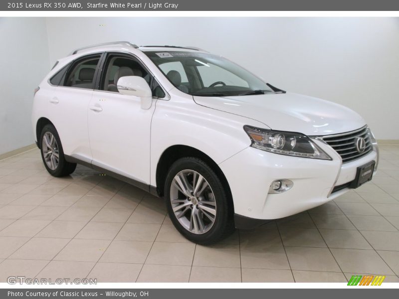 Starfire White Pearl / Light Gray 2015 Lexus RX 350 AWD