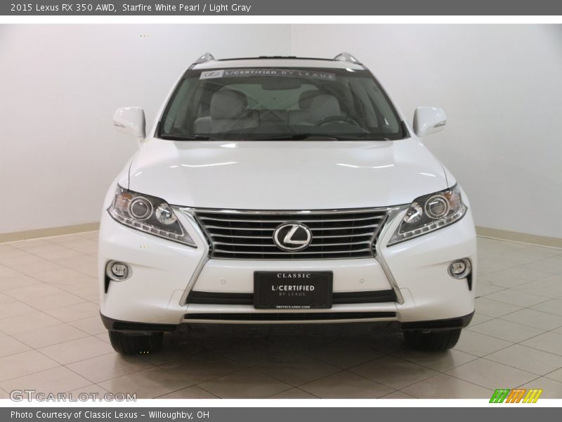 Starfire White Pearl / Light Gray 2015 Lexus RX 350 AWD
