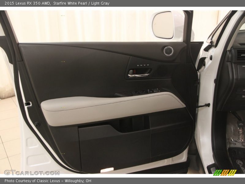 Starfire White Pearl / Light Gray 2015 Lexus RX 350 AWD