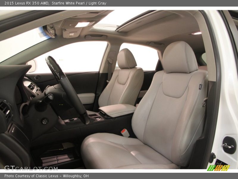 Starfire White Pearl / Light Gray 2015 Lexus RX 350 AWD