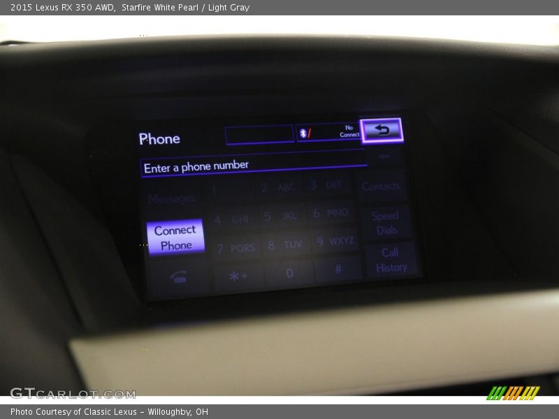 Starfire White Pearl / Light Gray 2015 Lexus RX 350 AWD