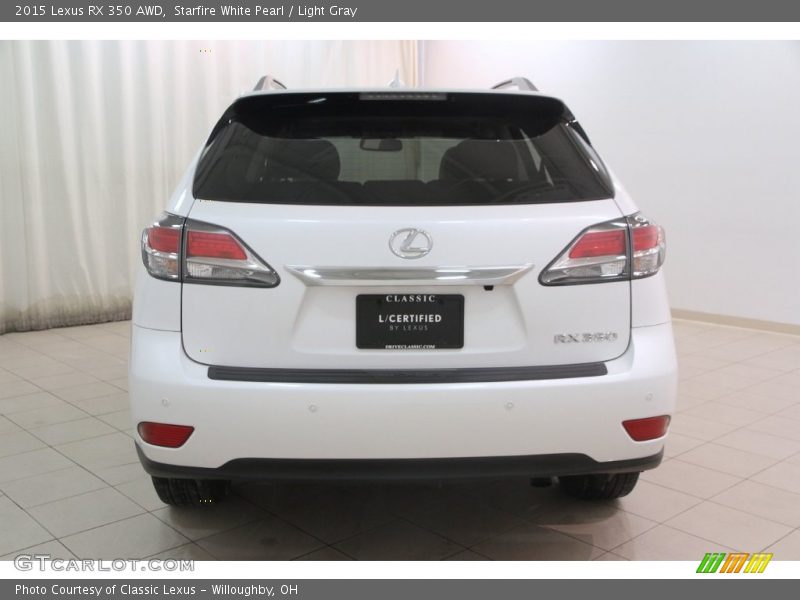 Starfire White Pearl / Light Gray 2015 Lexus RX 350 AWD