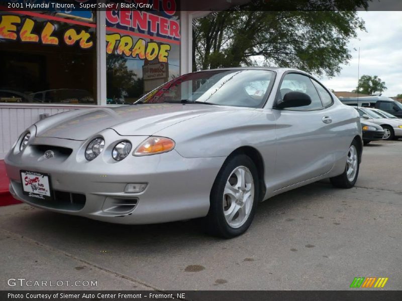 Super Silver / Black/Gray 2001 Hyundai Tiburon