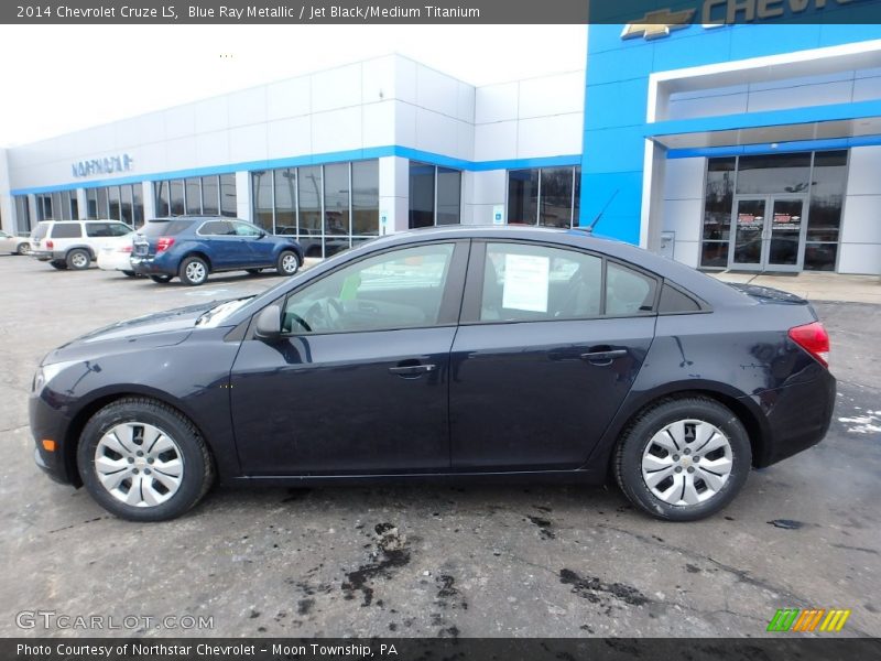 Blue Ray Metallic / Jet Black/Medium Titanium 2014 Chevrolet Cruze LS