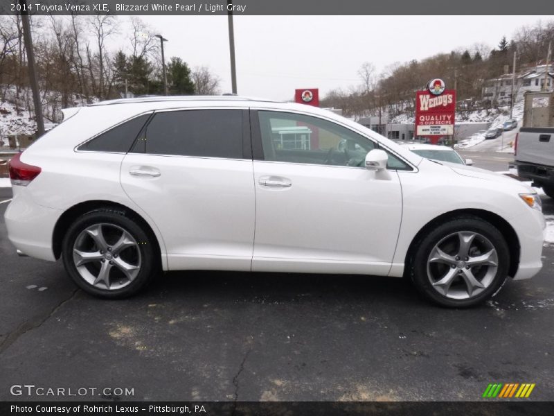 Blizzard White Pearl / Light Gray 2014 Toyota Venza XLE