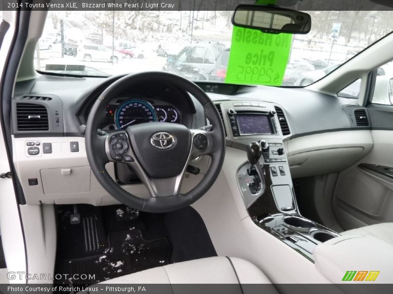 Blizzard White Pearl / Light Gray 2014 Toyota Venza XLE