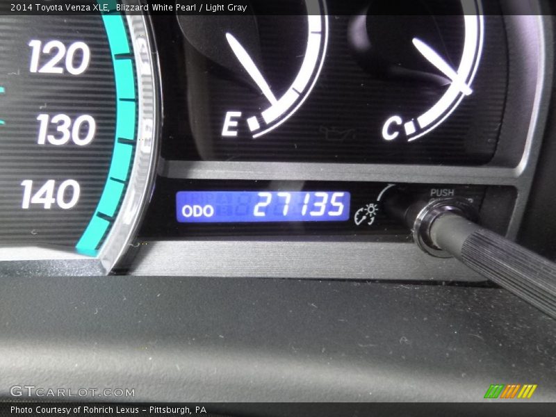 Blizzard White Pearl / Light Gray 2014 Toyota Venza XLE
