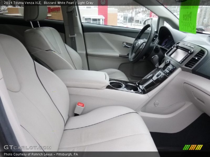 Blizzard White Pearl / Light Gray 2014 Toyota Venza XLE