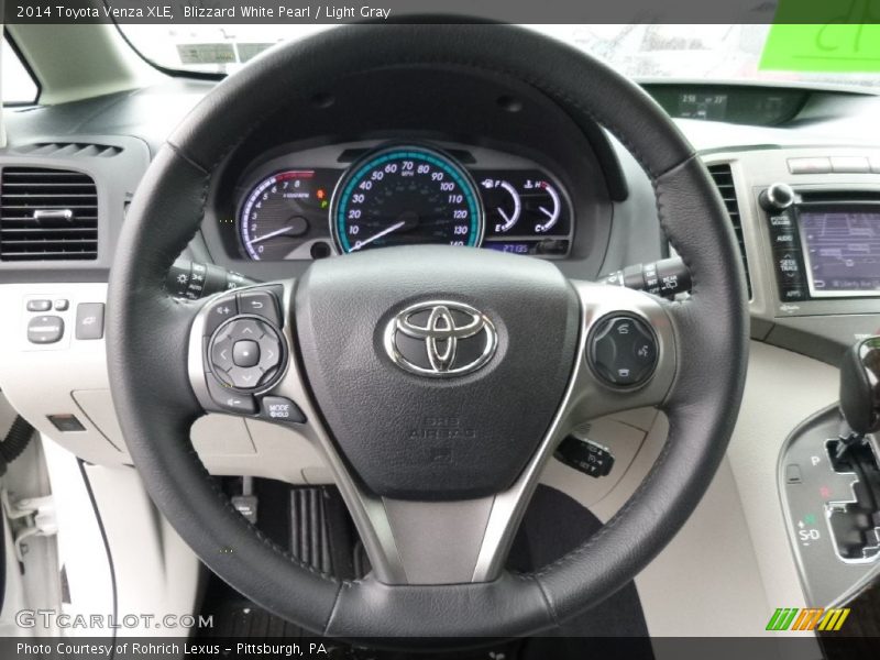 Blizzard White Pearl / Light Gray 2014 Toyota Venza XLE